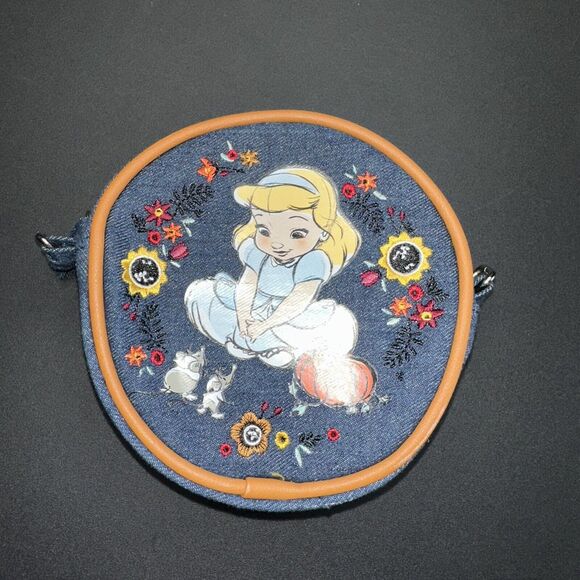 Disney Other - Disney Animators Collection Cinderella Small Zip Purse Denim No Strap